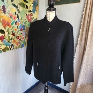 Carole Little Black Teddy Jacket